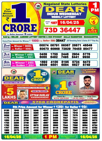 Dhan Kesari Today Lottery Result – 1 PM, 6 PM and 8 PM.
